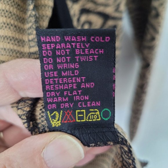 Colour Works Sweater Womens M Snap Closure Long Sleeve Diamond‎ Print Cardigan - Picture 8 of 12